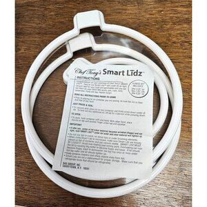 Chef Tonys Smart Lidz Clear & White 3-Piece Set Silicone Seal Lids Bowl Covers